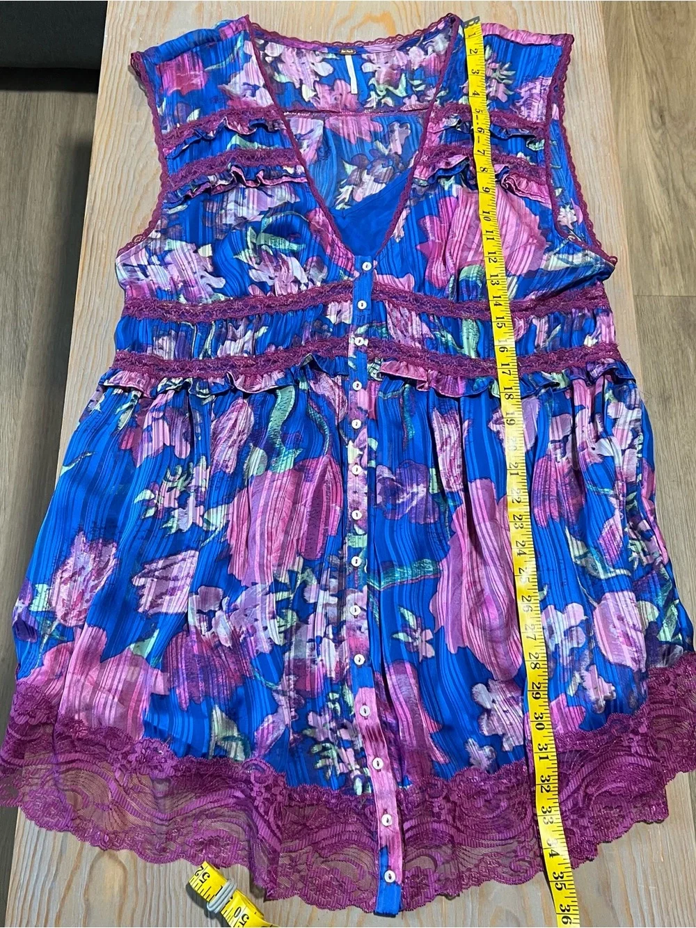 Free People Spring Fling mini dress in ultra violet floral combo size medium